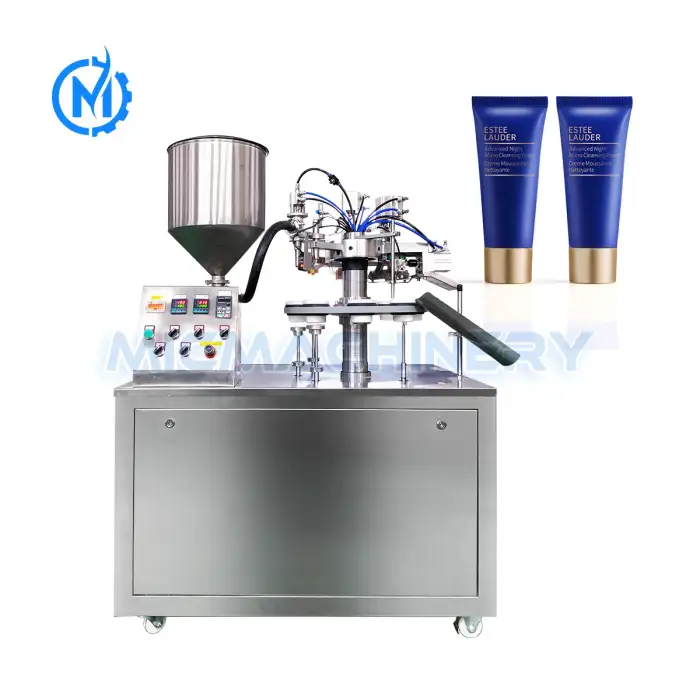 Plastic laminated shampoo lotion soft lip balm and sealing tube cosmetic cream filling machine