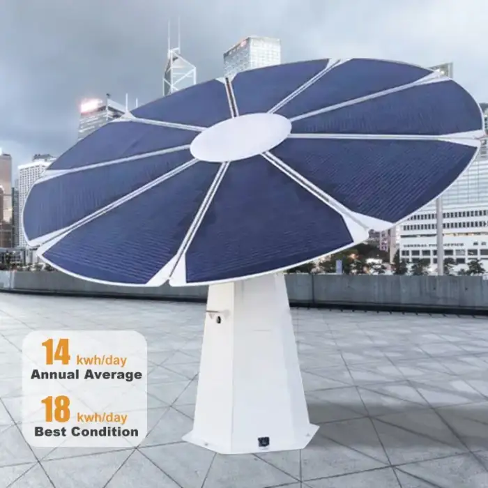 3kw Solar and Wind Power outdoor flower with energy storage battery