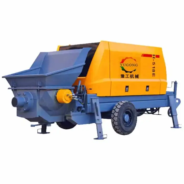 Cement Pumps For Construction Electric Mobile Trailer Concrete Pump