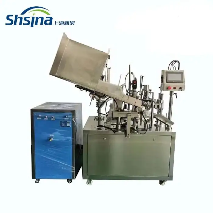 High Speed tube semi automatic cosmetic cream soft plastic tube filling and sealing machine 60rpm