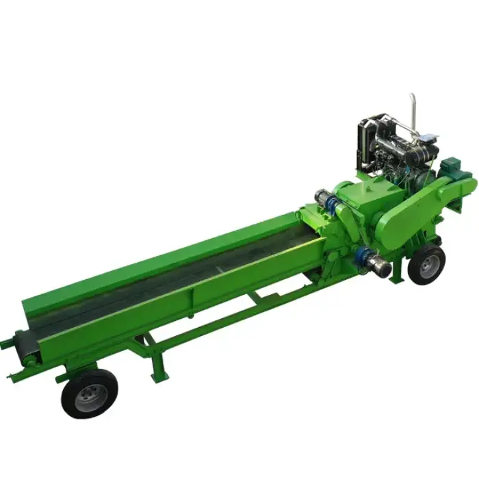 Electric Engine Tree Branch Hard Wood Chip Shredder Drum Chipper Machine