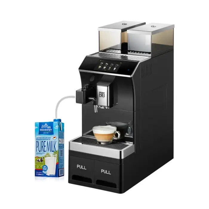 BTB-101+3  Commercial Coffee Machine with Milk System   5 Coffee Varieties, Intuitive Touch Display