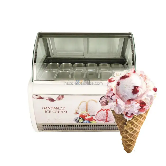 Ice Cream Fast Food Popsicle Cooler Refrigerator Showcase Ice Cream Display Case gelato Freezer Showcase