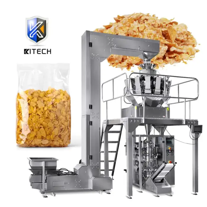 KL-420ZD Automatic vertical form fill seal linear heads weighing cereal packaging machinery