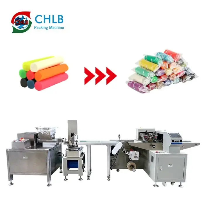 Automatic full servo packing machine details for pottery clay powder modeling clay extruder plasticine