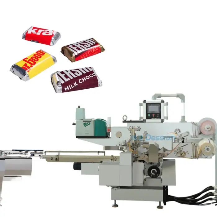 Full Automatic Chocolate Bar Candy Biscuit Folding Packaging Machine