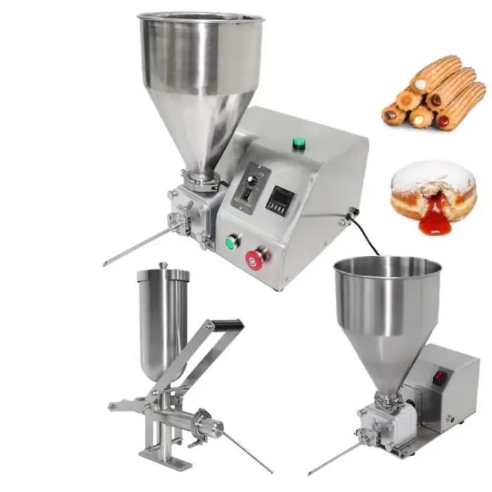 Bakery Automatic Chocolate Cup Cake Bread Jam Churro Donut Jelly Croissant Filling Machine Ice Cream Injector Machine Doughnut