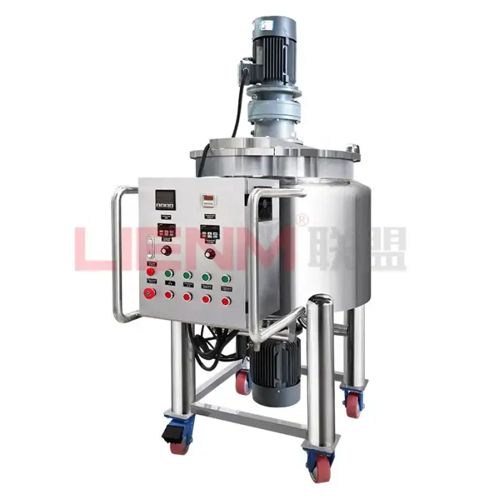 LIENM Mix Stainless Tank Mixing Tank With Agitator Liquid Heating Mixing Tank