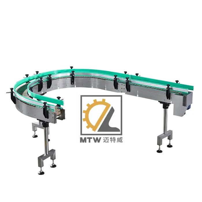 MTW plastic chain mini portable food industry conveyor for bottles feed