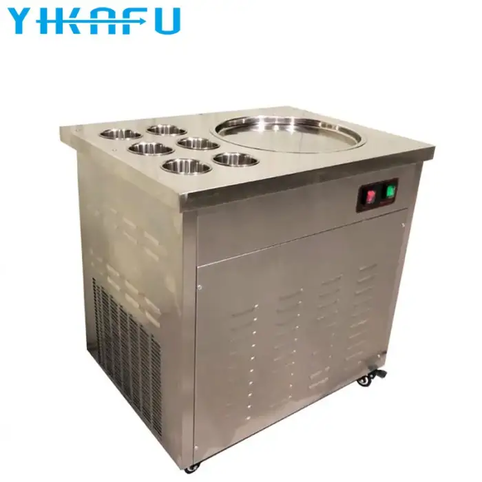 Commercial fried ice cream roll machine