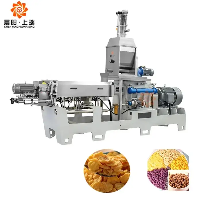 Full automatic cereals cornflakes processing line corn flakes equipment