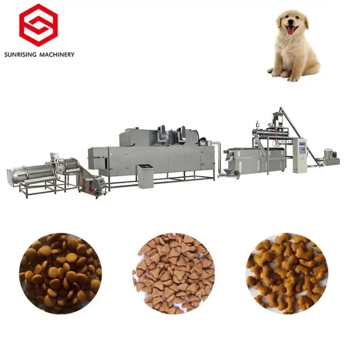 Automatic dog food extruder machine dry pet food processing machinery