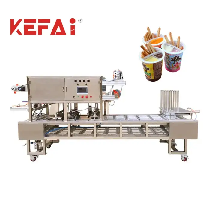 KEFAI Fully Automatic Linear Chocolate Biscuit Cup Filling Packing Machine