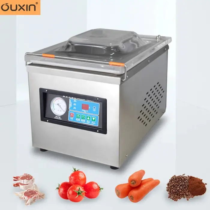 Small Inner Single Chamber Vacuum Packing Machine Desktop Commercial Sausage Meat Cheese Rice Cake Vacuum Sealing Machine