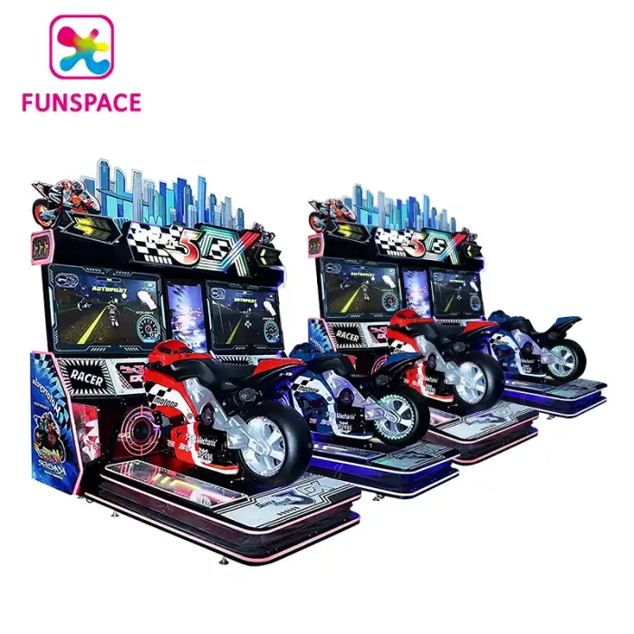 Funspace Indoor Adult Coin Operated Arcade 5DX Moto Racing Simulator Video Game Machines