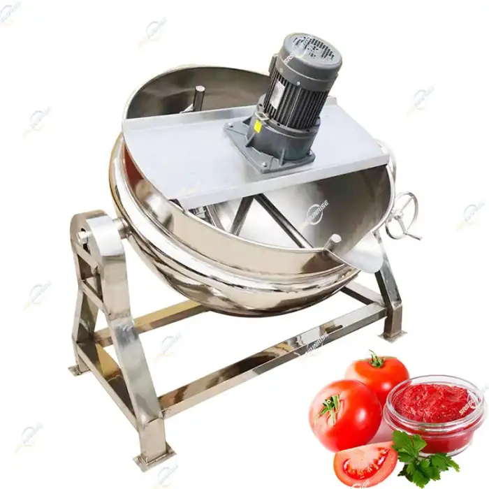 Electric Jacketed Kettle Cooking Mixer Pot Fudge Curry Paste Sugar Syrup Boiler Candy Mixer Machine Hot Sauce Stirring Jacket Cooking Kettle