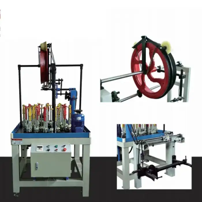 Rope braiding machine 3-track 18-spindle telescopic mes tube braiding machine