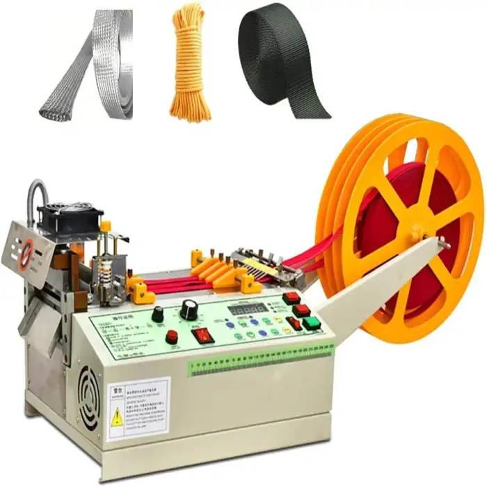 Automatic Fabric Cutter Hot and Cold Elastic Band Braided Strap Leather Belt Tape Cutting Machine