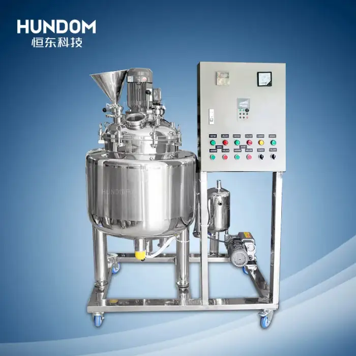 Vacuum mixer homogeniser  paste mixing tank body lotion and cream making machines