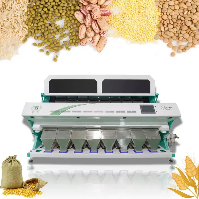 Automatic Wheat Grains Color Sorter High Definition ccd Camera Pules Color Sorter Peas Optical Sorting Machine