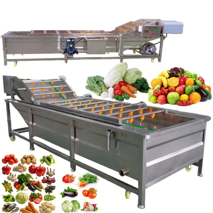 Industrial fruit and vegetable washer fruit air bubble cleaning washing machine