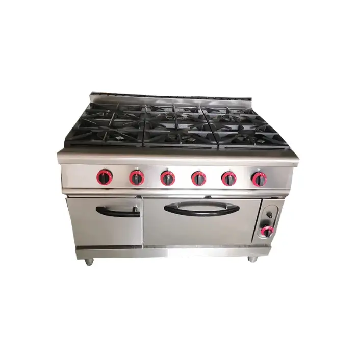 Professional Technology Commercial Gas Stove Burner Burner Gas Stove Gas Range Stove 6 Burners with Oven