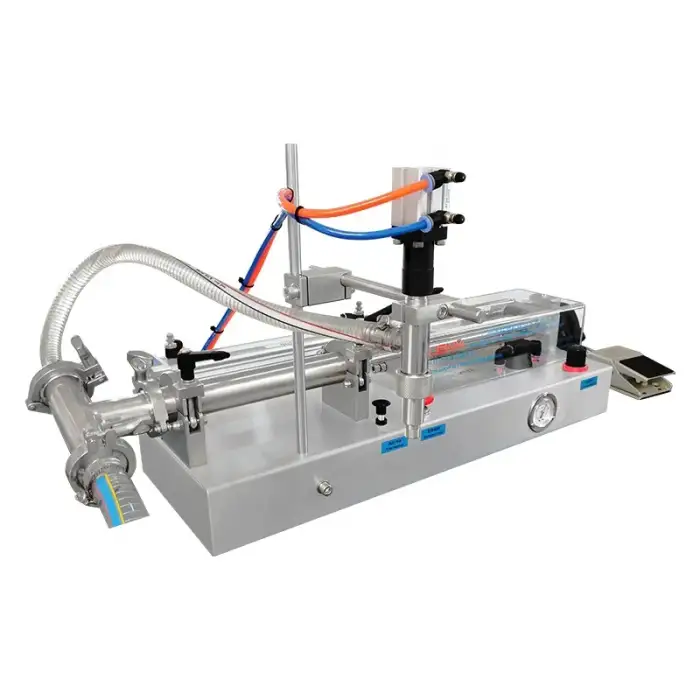 semi automatic horizontal liquid and cream paste filler double functional pneumatic small business machine filling machine