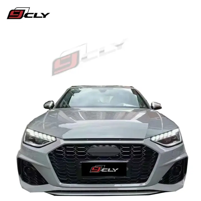 body kit For Audi a4 refitted to RS4 car bumper body kit front bumper with grill diffuser with exhaust pipe