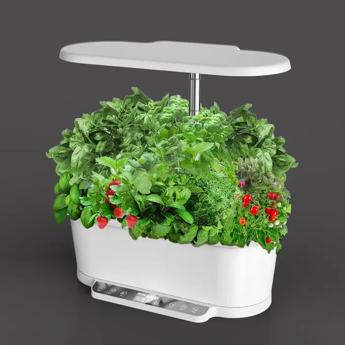 intelligent APP Control Portable Smart Indoor growing hydroponic system herb garden kit with LED grow light for home kitchen