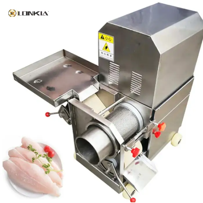 LONKIA Fish Meat Bone Separator , Fish Bone Removing Separating Machine For Fish Processing