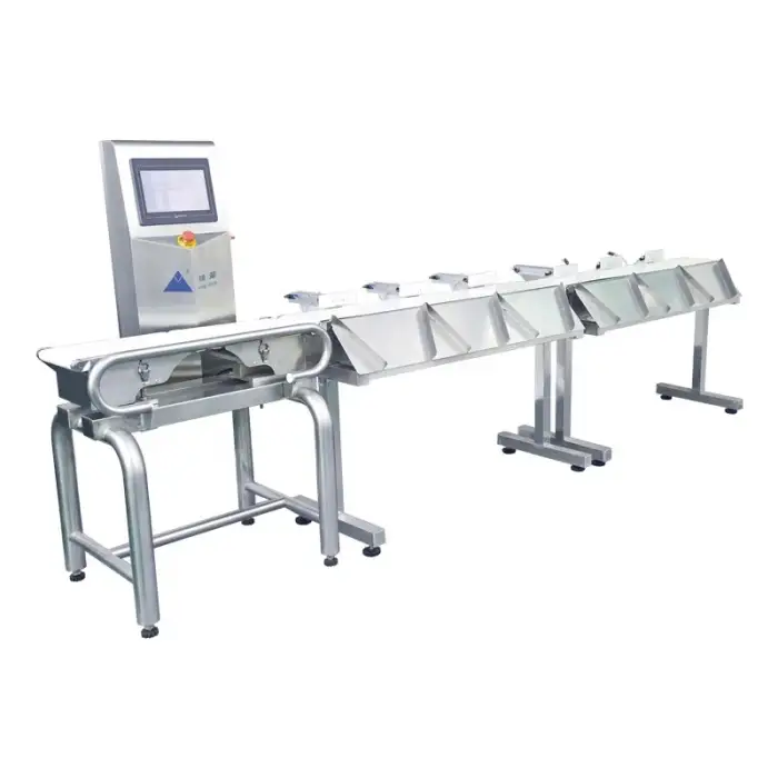 Multi-functional conveyor belt scale oyster fish meat grading machine weighing sorting machine