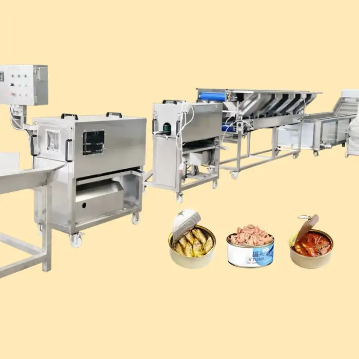 AICN automatic canned sea tuna sardine fish processing production line machine