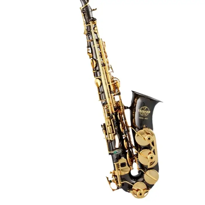 Black Nickel Alto Saxophone with Eb Tone Brass Body Musical Instrument