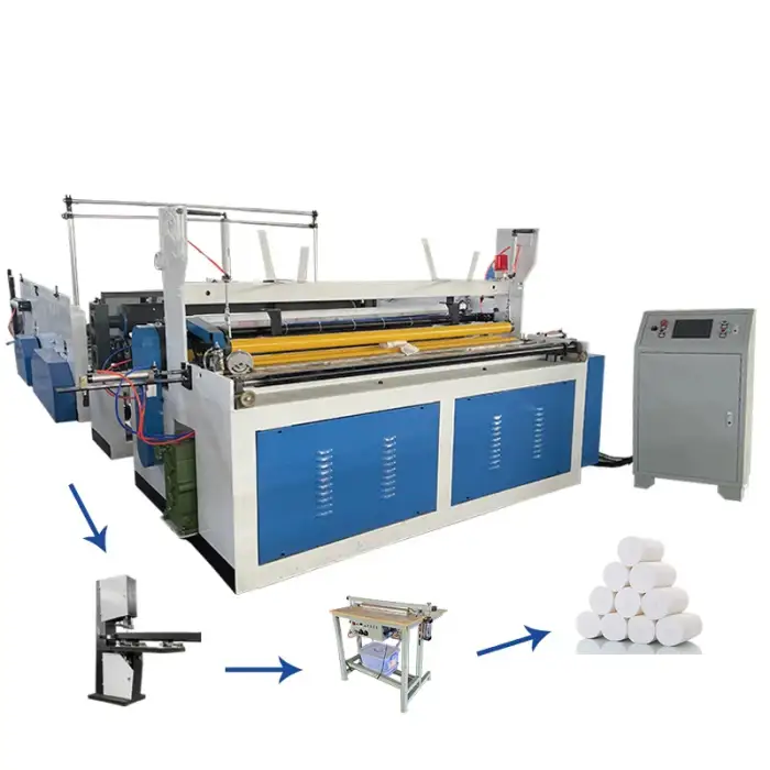 Full Automatic Toilet Tissue Paper Making Machine Toilet Paper Rewinding Machine Toilet Paper Roll Making Machine