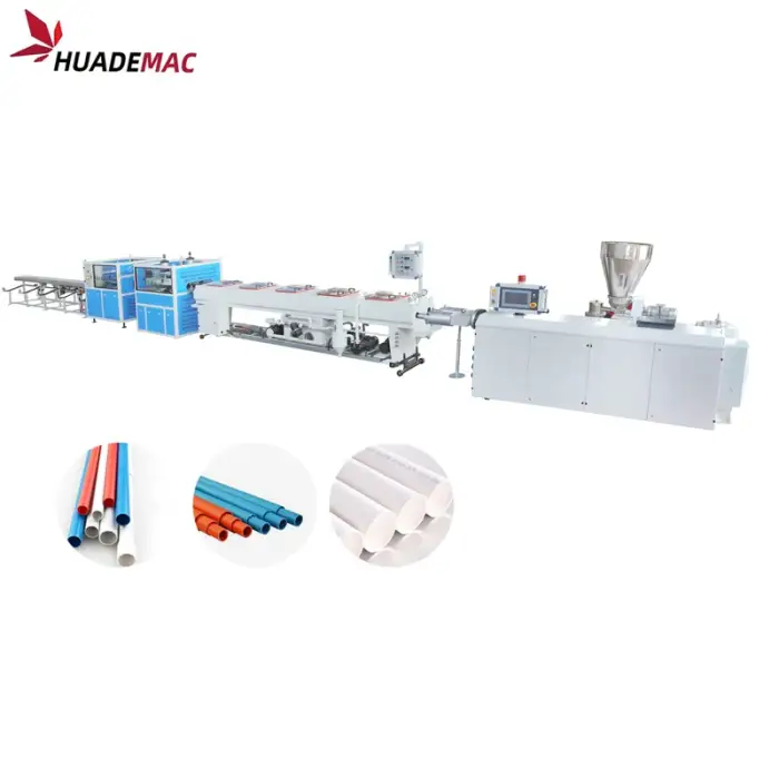 PVC electric conduit pipe making machine or  high capacity Double pipe extrusion line plastic extruder