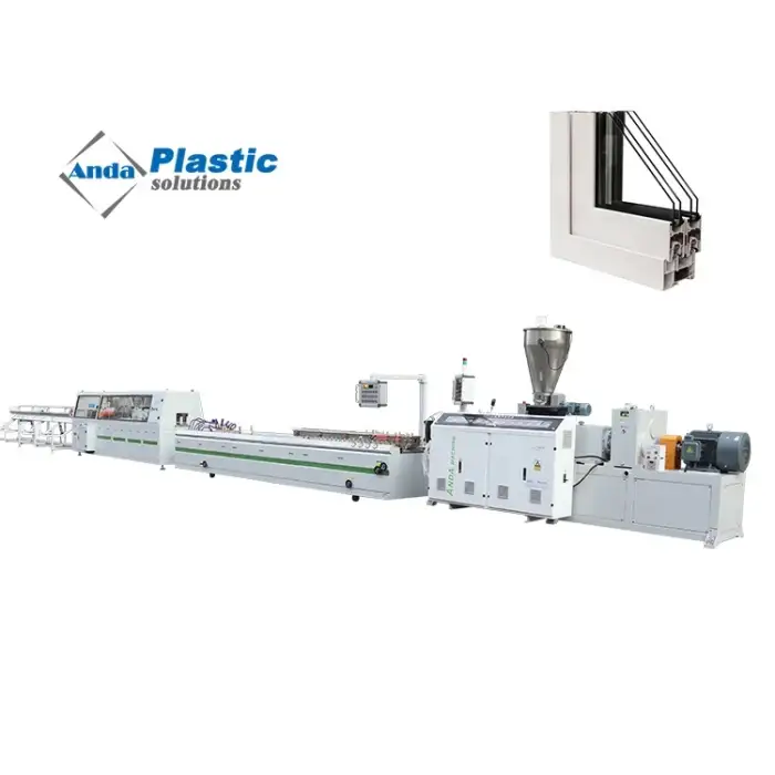 Plastic UPVC PVC WPC window and door profile  extrusion making machine