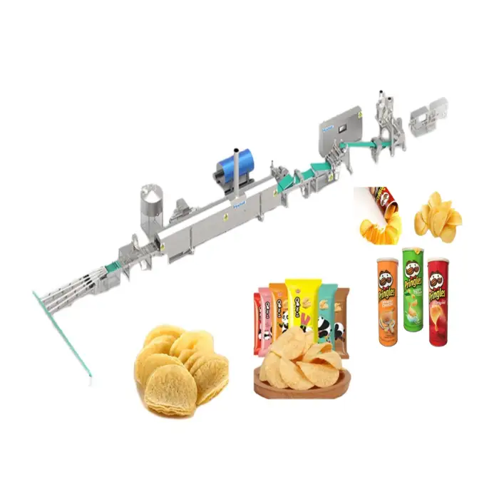 Newly Designed Pringle Potato Chips Production Line Fabricate Potato Chips Machine compound baked potato crisp cracker plant