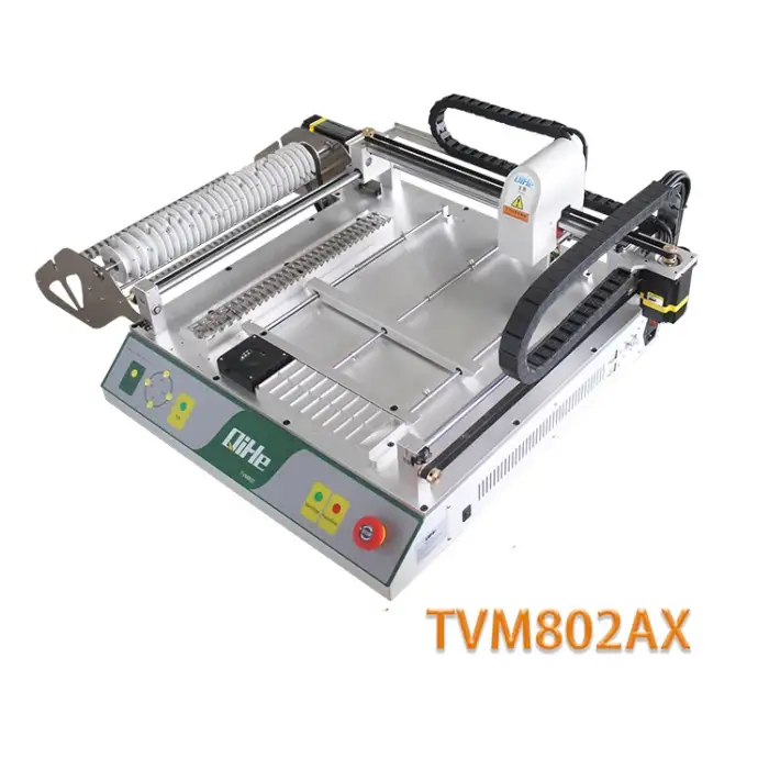 Hot Sell 2024 QIHE 2 Placement Heads Chip Mounter TVM802AX High Speed SMT Pick Place Machine PCB Making Production Line