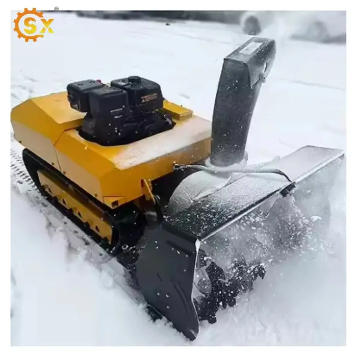 small remote control snow blower machine 4 wheel drive tractor with snow blower For Bush Use Lawn Mower With Track