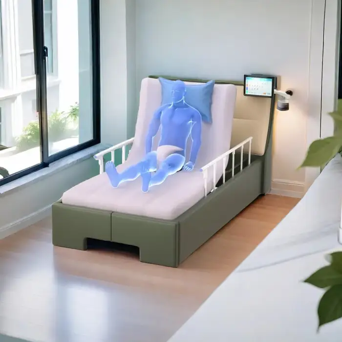 Deluxe intelligent bed featuring automatic backrest angle control and automatic air supply for personalized elderly care