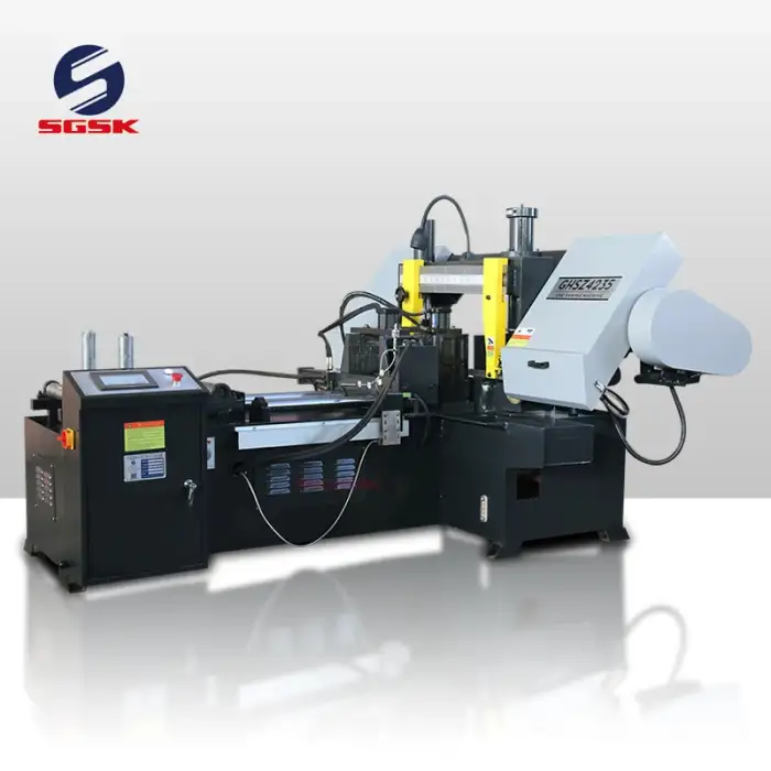 CNC angle cutting 45 degrees band saw GHSZ4240 with hydraulic speed blade