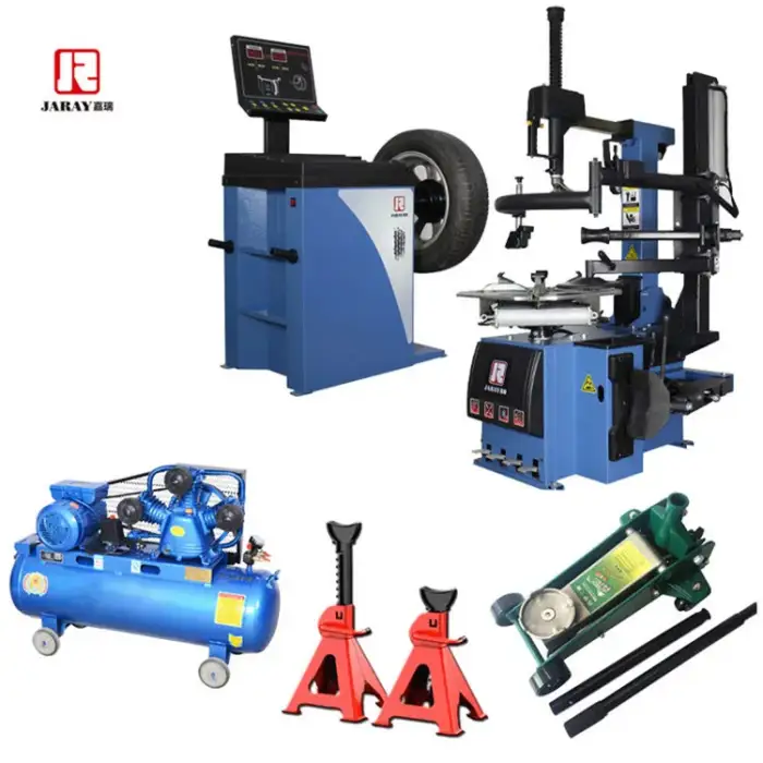 Pneumatic tyre changer and smart wheel balancer Tools Tire Service Package combo