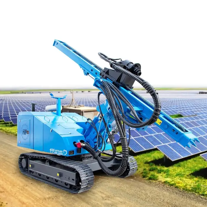 Highway Guardrail Installation Machine Diesel Solar Pile Ramming Machine