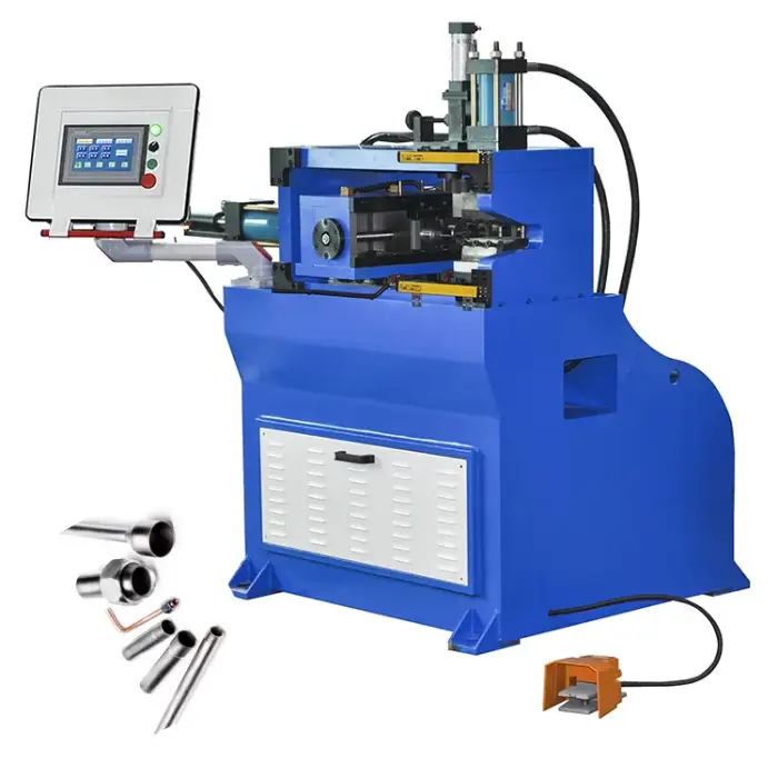 Auto Multi Positions Tube End Forming And Finishing Equipment Discharging Integrated Machine