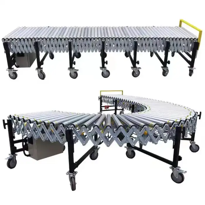 conveyor system Flexible Gravity Skate Wheel Extendable Conveyor roller conveying for Efficient Package Handling