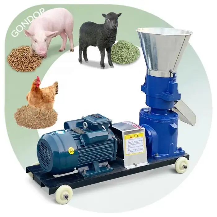 Cattle Plant Poultry Mill Feed Make 1 Ton Pelletizer Battery Operated Machine for Fish Feeds