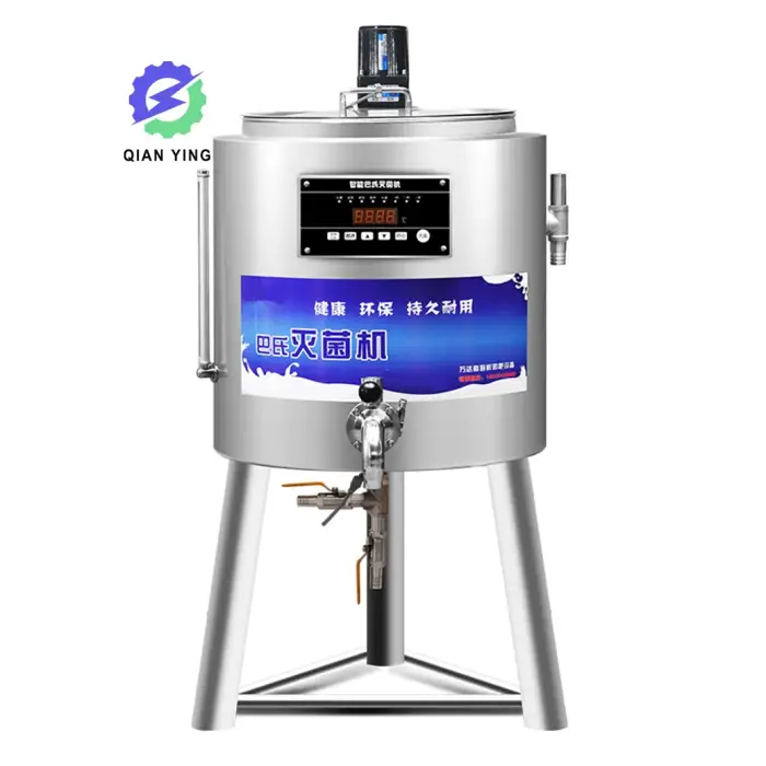 50 100 Liters 1000L  Stainless Steel Pasteurization Equipment Ice Cream Liquid Egg Milk Pasteurization Machine