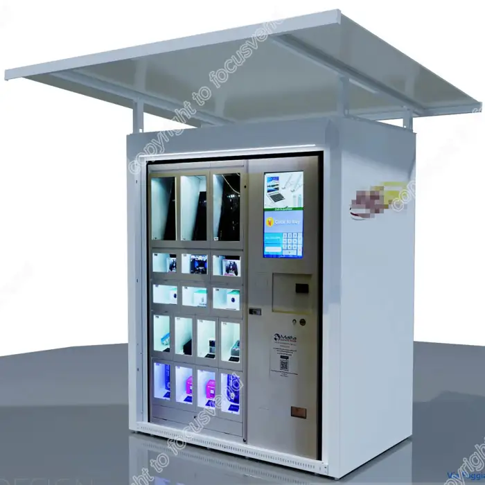 Full box gaming vending machine with electronic touch screen supporting digital customization and credit card payment