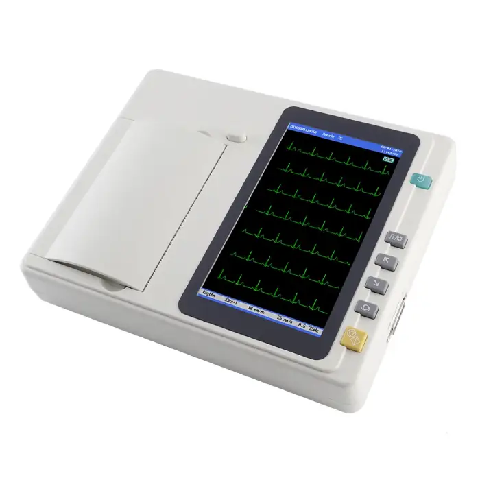 LTSE24 Automatic standard 12 lead  6 channel touch screen holter ECG machine for hospital