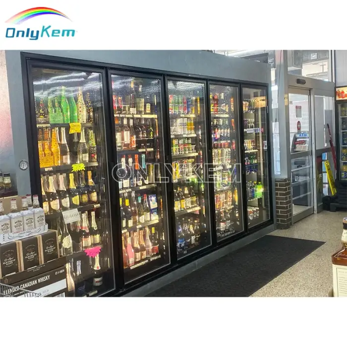 Glass Door Cold Room Freezer Commercial Display Walk in Cooler for Beer Cave